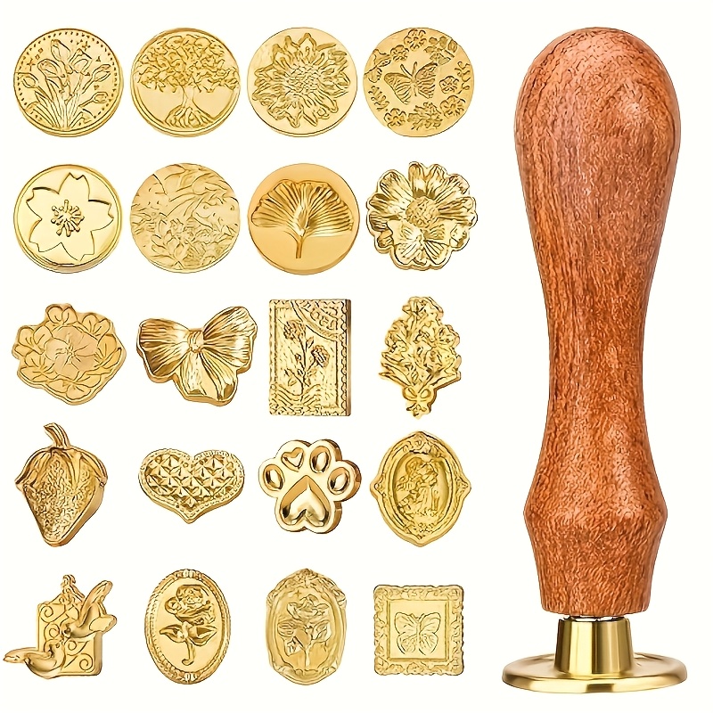Wax Seal Stamp Set - Juego de 21 Sellos de Cera