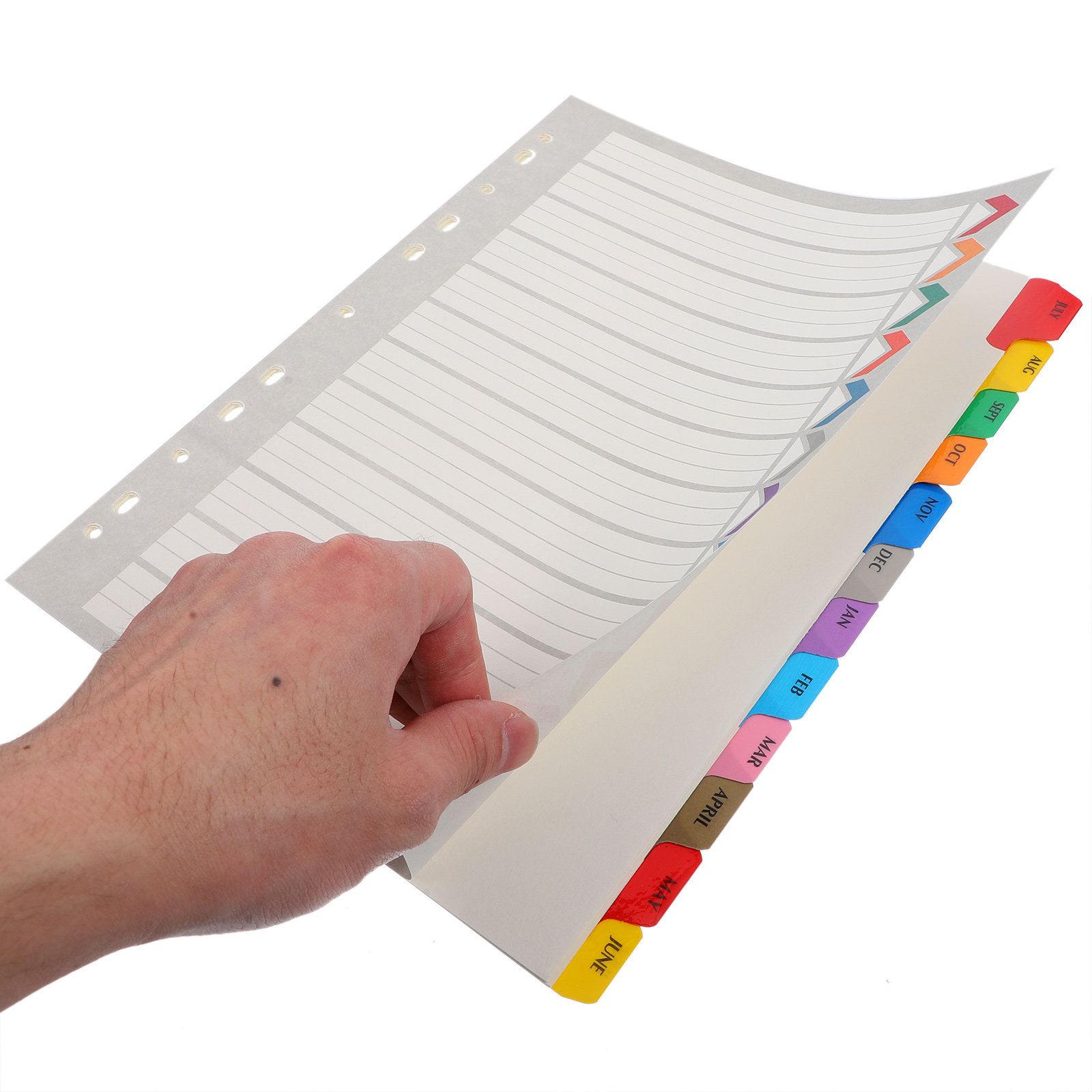 12 Hojas de Separadores de Índ - Tab Divider A4 reseña y precio